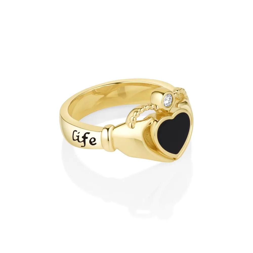Marrow Fine Anniversary Gifts | Sammi's Favorites^Marrow x Sammi Enamel Sempre Ring 14kyellowgold