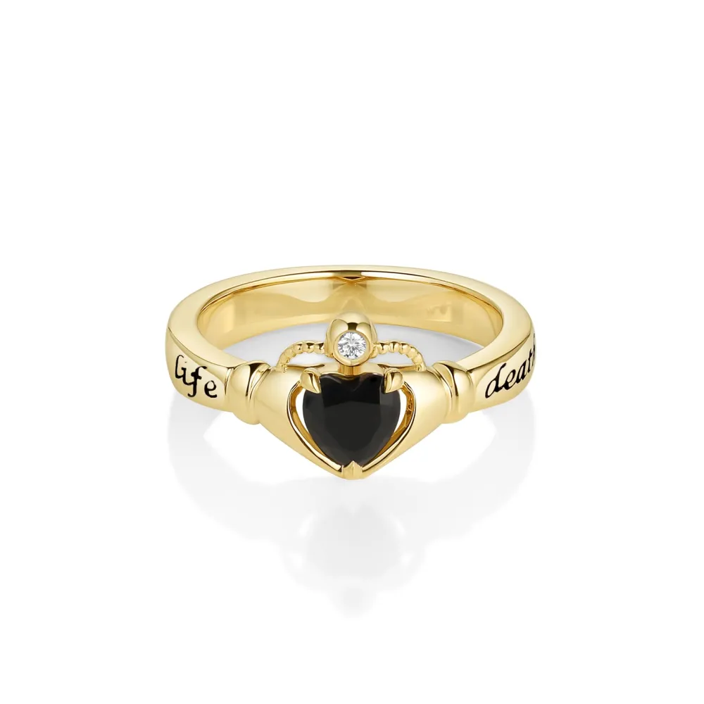 Marrow Fine Sempre Ring | Ready To Ship^Marrow x Sammi 5mm Onyx Sempre Ring 14kyellowgold
