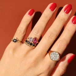 Marrow Fine Sempre Ring | Ready To Ship^Marrow x Sammi 5mm Onyx Sempre Ring 14kyellowgold
