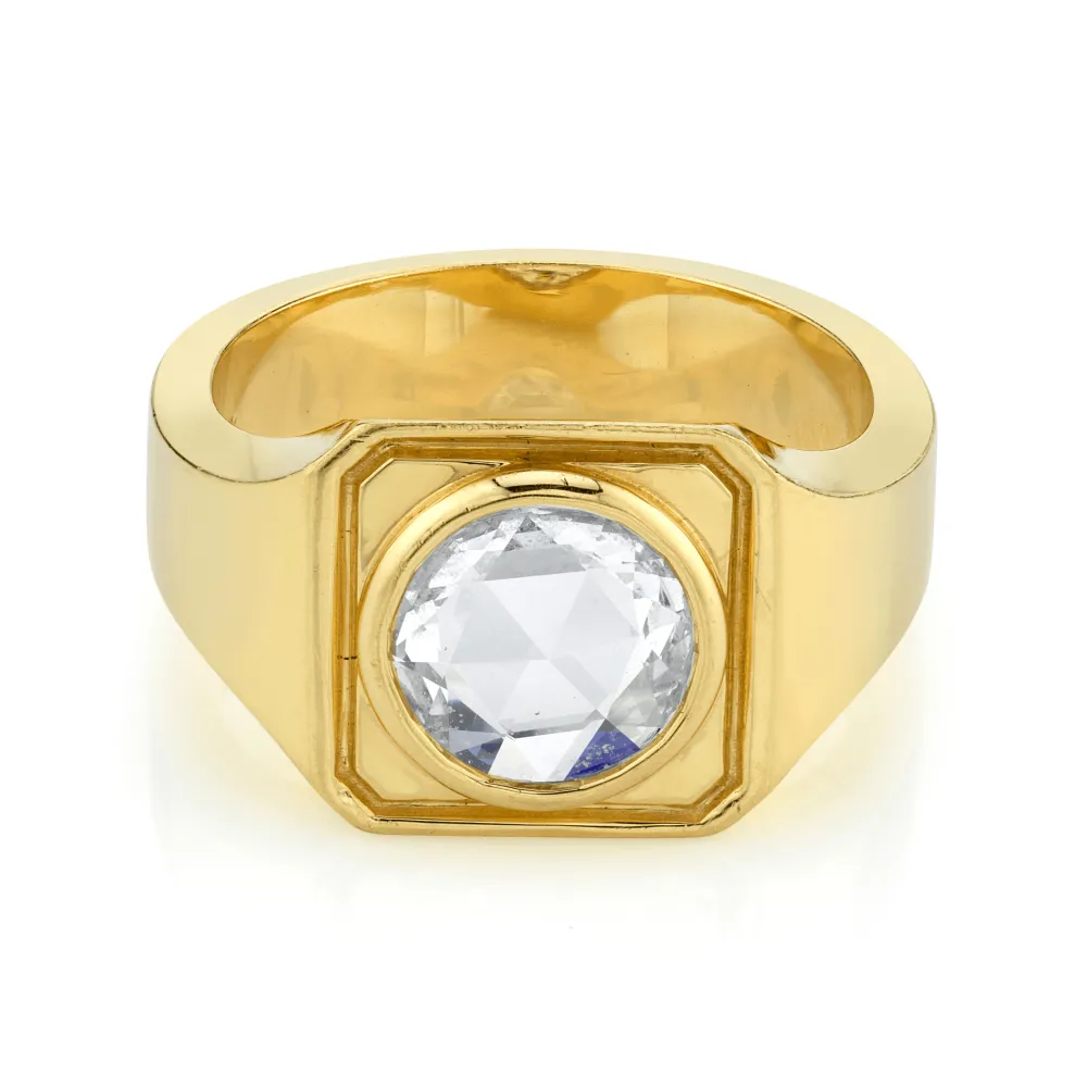 Marrow Fine Anniversary Gifts^Men's Rose Cut Signet Ring