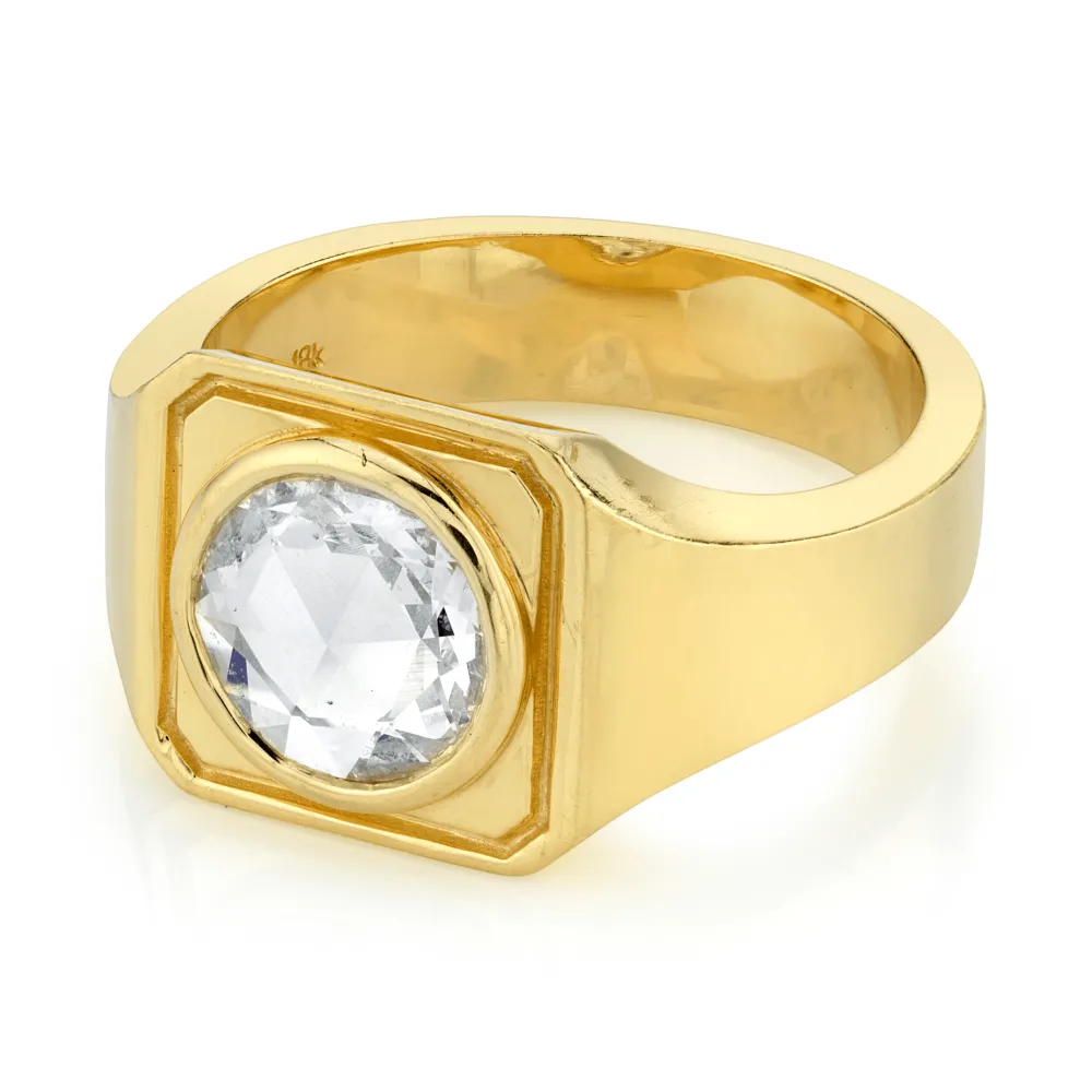 Marrow Fine Anniversary Gifts^Men's Rose Cut Signet Ring