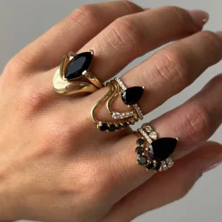Marrow Fine Rings^Mini Sweet Melissa Black Onyx Ring | Black Onyx Ring