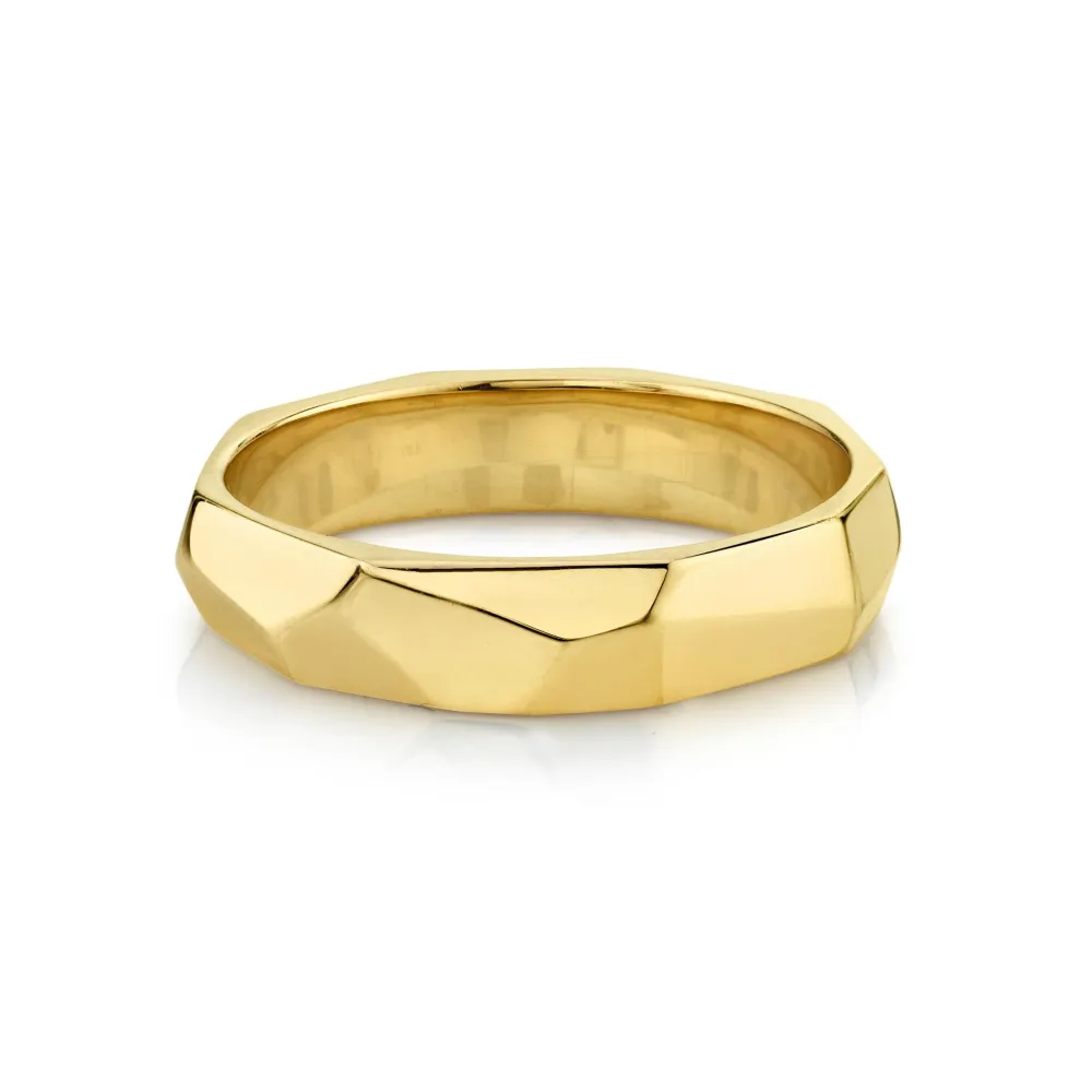 Marrow Fine Men's Bands | Wedding Bands^5mm Hand Carved Geo Band