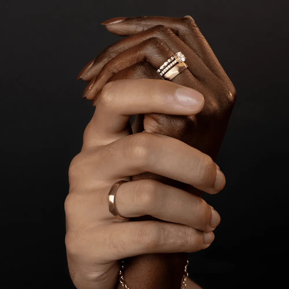 Marrow Fine Men's Bands | Wedding Bands^5mm Hand Carved Geo Band