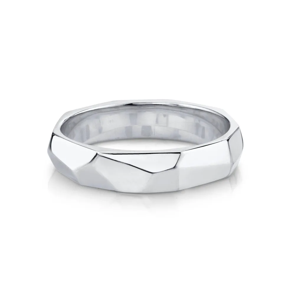 Marrow Fine Men's Bands | Wedding Bands^5mm Hand Carved Geo Band