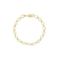 Marrow Fine Graduation Gifts | The Shape Of Things Collection^8mm Sculpted Link Gold Bracelet