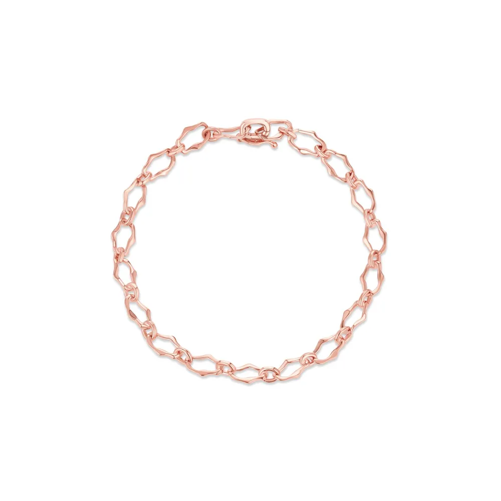 Marrow Fine Graduation Gifts | The Shape Of Things Collection^8mm Sculpted Link Gold Bracelet