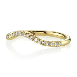 Marrow Fine Wedding Bands | Rings^Simple Wave White Diamond Band | Elegant Simple Diamond Wedding Band