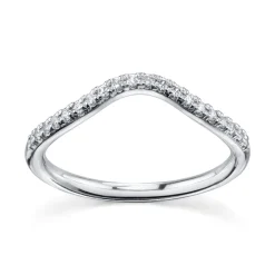 Marrow Fine Wedding Bands | Rings^Simple Wave White Diamond Band | Elegant Simple Diamond Wedding Band