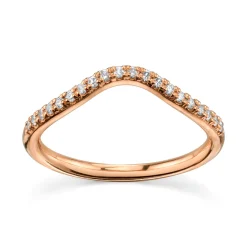 Marrow Fine Wedding Bands | Rings^Simple Wave White Diamond Band | Elegant Simple Diamond Wedding Band