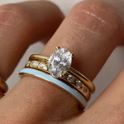 Marrow Fine For The Bride-to-be | Wedding Bands^Something Blue Enamel Band