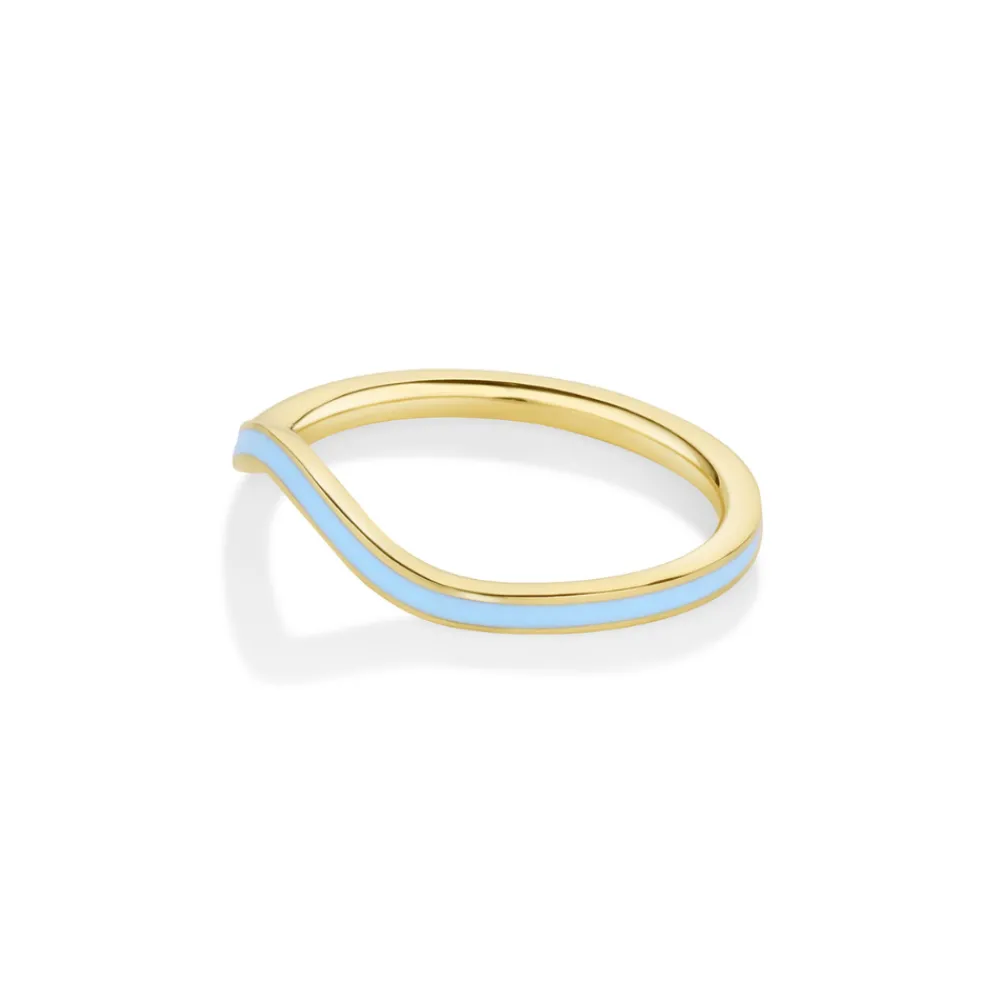Marrow Fine For The Bride-to-be | Wedding Bands^Something Blue Enamel Wave Band
