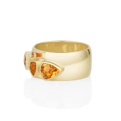 Marrow Fine Birthstone Collection | Ready To Ship^1.35tcw Citrine and Sapphire Tessera Ring 14kyellowgold
