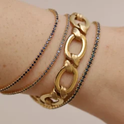 Marrow Fine One-of-a-kind Pieces | Bracelets^2.93tcw Dark Blue Sapphire Tennis Bracelet 14kyellowgold