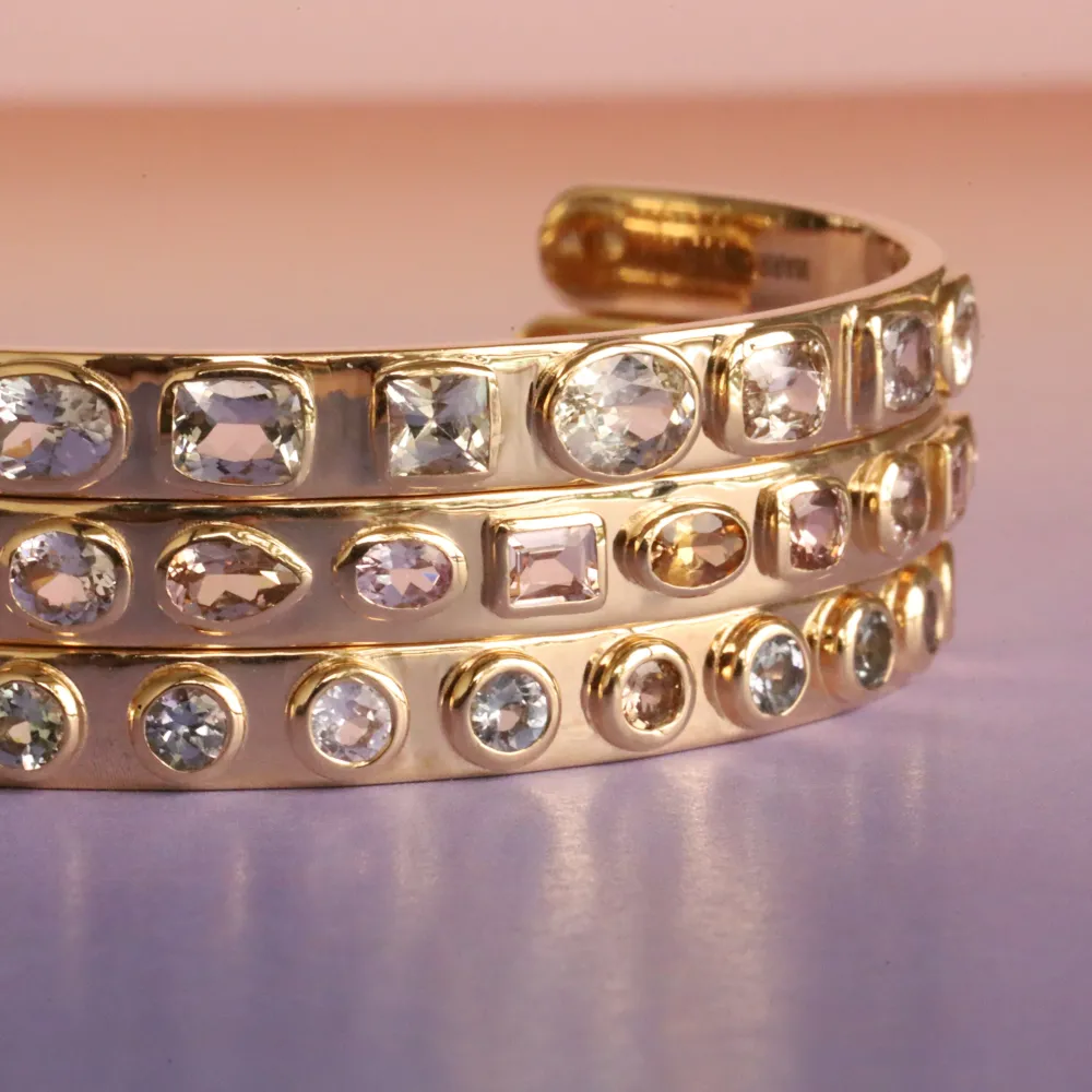 Marrow Fine Ready To Ship | Ready To Ship^3.30tcw Fancy Tanzanite Cuff 14kyellowgold