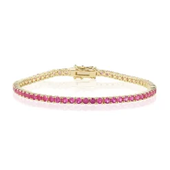 Marrow Fine One-of-a-kind Pieces | Bracelets^5.64tcw Gradient Pink Sapphire Tennis Bracelet 14kyellowgold