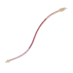 Marrow Fine One-of-a-kind Pieces | Bracelets^5.64tcw Gradient Pink Sapphire Tennis Bracelet 14kyellowgold