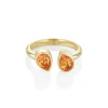 Marrow Fine Birthstone Collection | Ready To Ship^1.73tcw Mandarin Garnet Pear Shape Ring 14kyellowgold