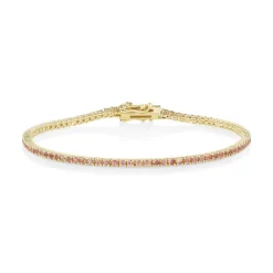 Marrow Fine One-of-a-kind Pieces | Bracelets^1.97tcw Orange Sapphire Tennis Bracelet 14kyellowgold