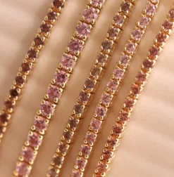 Marrow Fine One-of-a-kind Pieces | Bracelets^1.57tcw Persimmon Sapphire Tennis Bracelet 14kyellowgold