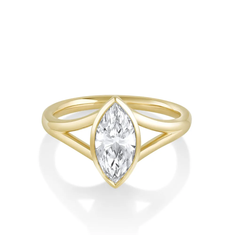 Marrow Fine Engagement Rings^The Colette Marquise Split Shank Engagement Ring