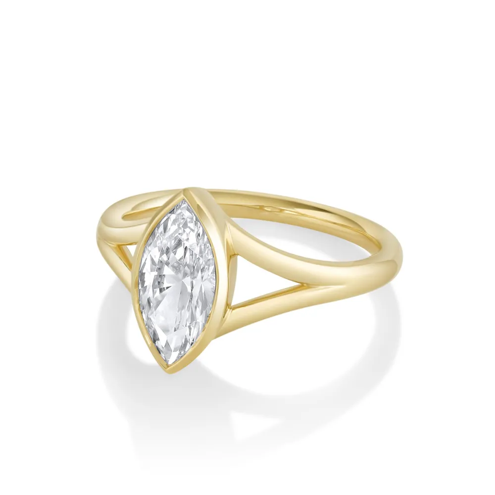 Marrow Fine Engagement Rings^The Colette Marquise Split Shank Engagement Ring