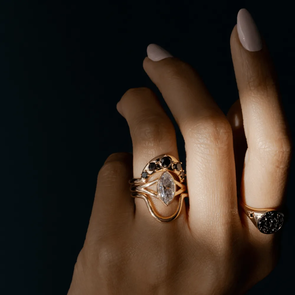 Marrow Fine Engagement Rings^The Colette Marquise Split Shank Engagement Ring