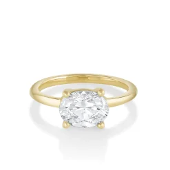 Marrow Fine Engagement Rings^The Hazel Oval Solitaire Engagement Ring