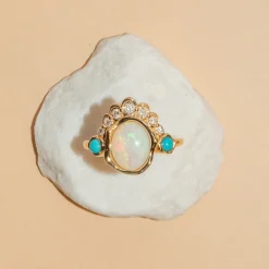 Marrow Fine Graduation Gifts | Rings^The Mary Opal Abstract Bezel Ring