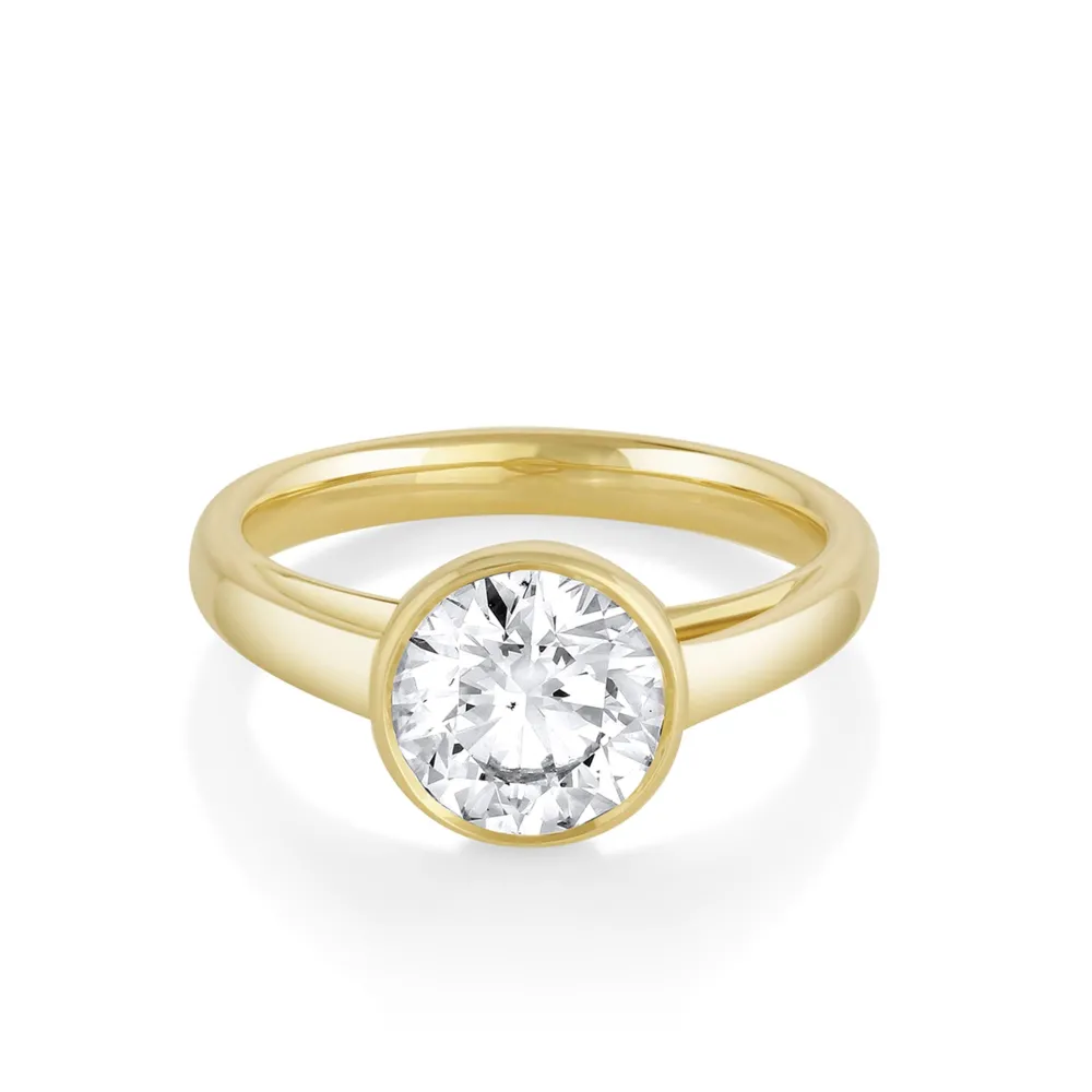 Marrow Fine Engagement Rings^The Tessa Bezel Round Solitaire Engagement Ring
