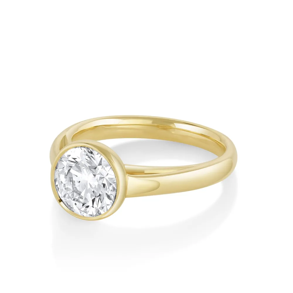 Marrow Fine Engagement Rings^The Tessa Bezel Round Solitaire Engagement Ring