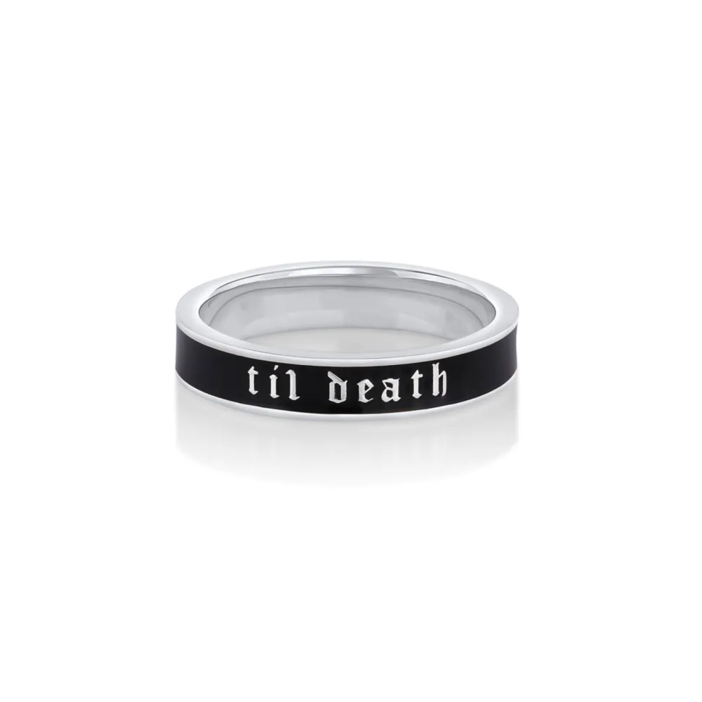 Marrow Fine Anniversary Gifts | Sammi's Favorites^Til Death Black Enamel Band - 4mm