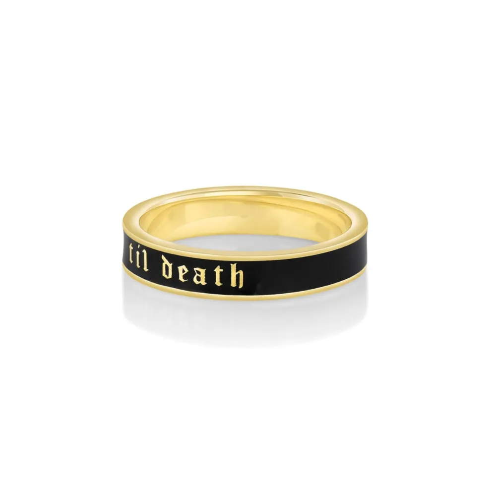 Marrow Fine Anniversary Gifts | Sammi's Favorites^Til Death Black Enamel Band - 4mm