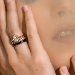 Marrow Fine Anniversary Gifts | Sammi's Favorites^Til Death Black Enamel Band - 4mm