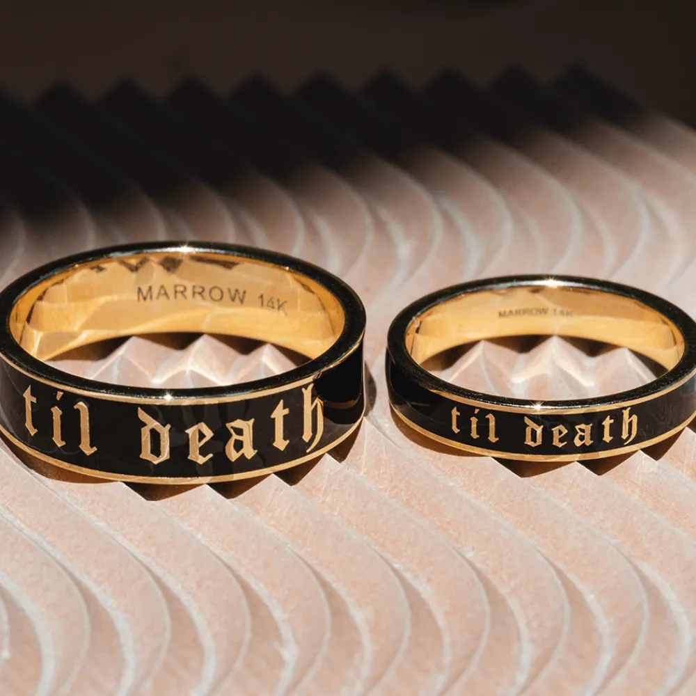 Marrow Fine Anniversary Gifts | Sammi's Favorites^Til Death Black Enamel Band - 6mm