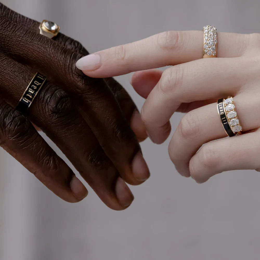 Marrow Fine Anniversary Gifts | Sammi's Favorites^Til Death Black Enamel Band - 4mm