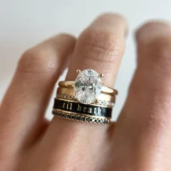 Marrow Fine Anniversary Gifts | Sammi's Favorites^Til Death Black Enamel Band - 4mm