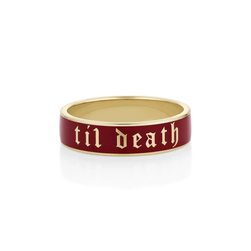Marrow Fine Anniversary Gifts | Sammi's Favorites^Til Death Cherry Mocha Enamel Band - 6mm