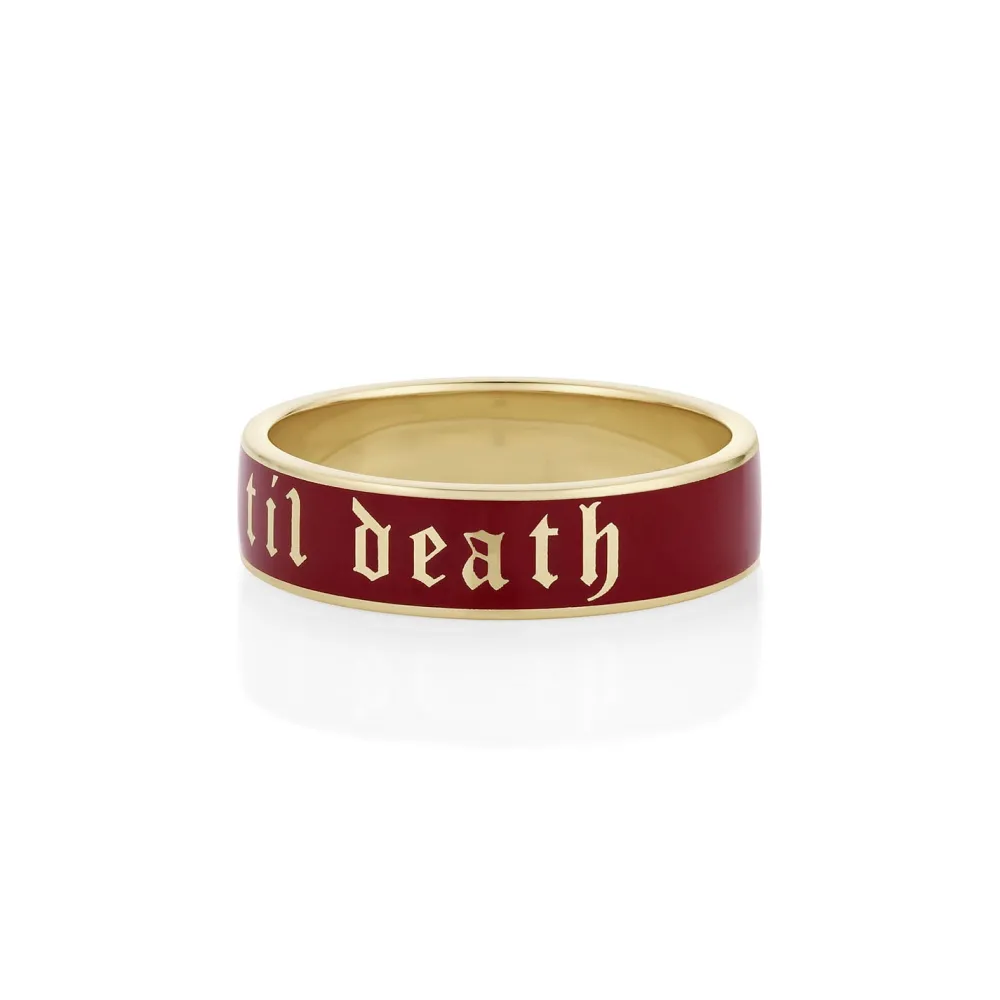 Marrow Fine Anniversary Gifts | Sammi's Favorites^Til Death Cherry Mocha Enamel Band - 6mm