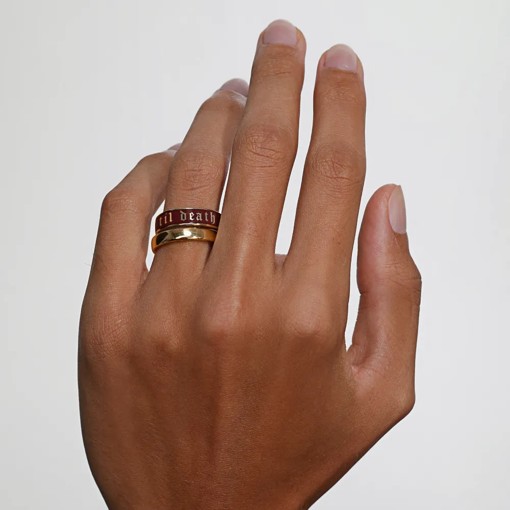 Marrow Fine Anniversary Gifts | Sammi's Favorites^Til Death Cherry Mocha Enamel Band - 6mm