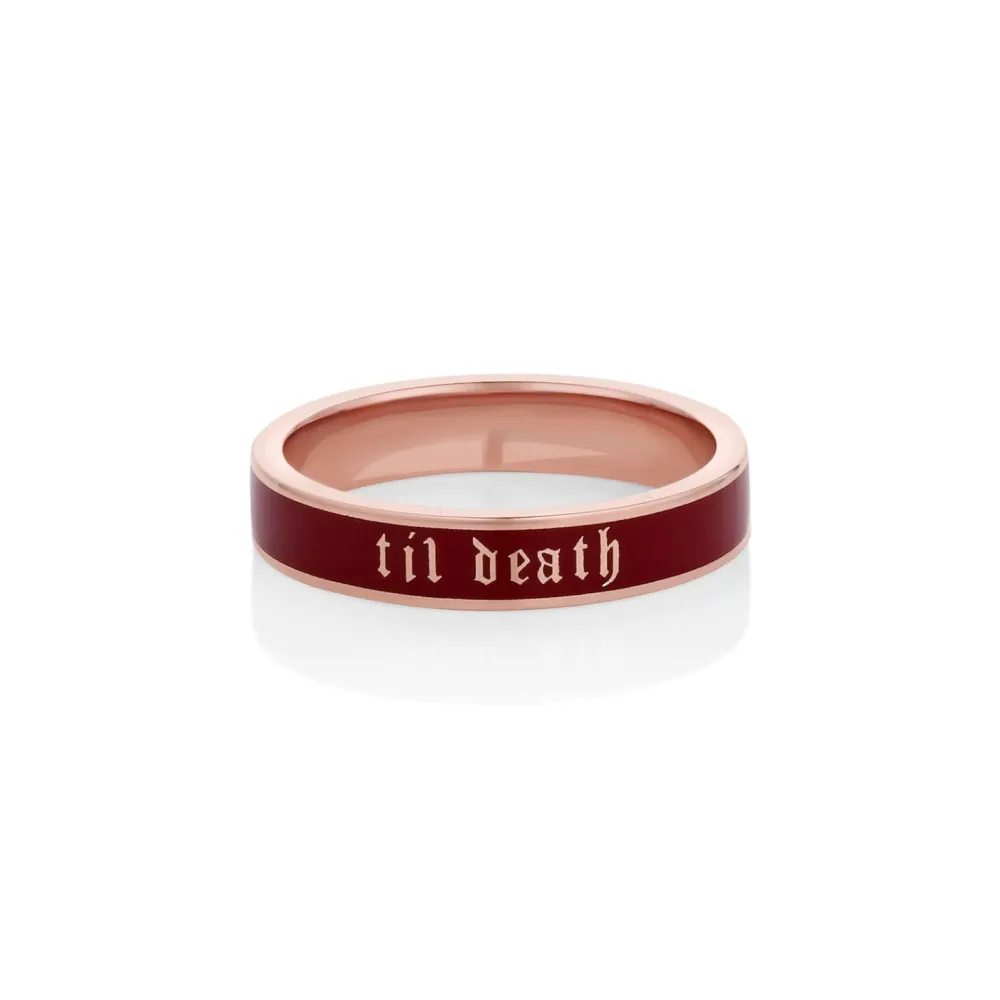 Marrow Fine Anniversary Gifts | Sammi's Favorites^Til Death Cherry Mocha Enamel Band - 4mm
