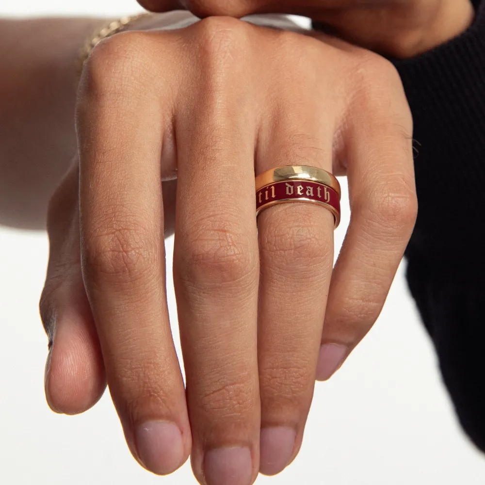 Marrow Fine Anniversary Gifts | Sammi's Favorites^Til Death Cherry Mocha Enamel Band - 6mm