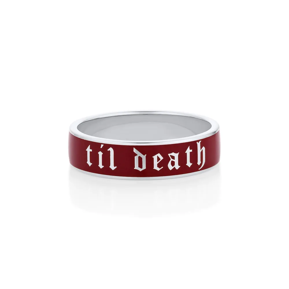 Marrow Fine Anniversary Gifts | Sammi's Favorites^Til Death Cherry Mocha Enamel Band - 6mm
