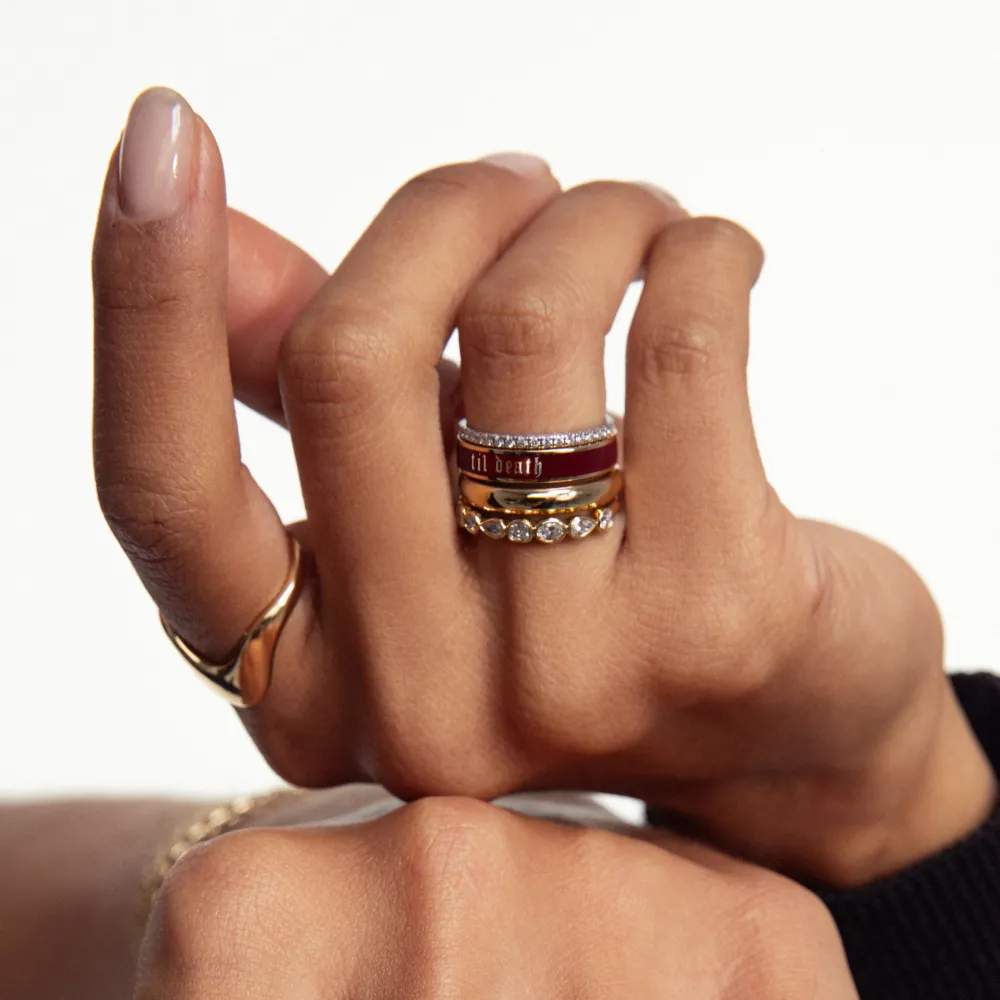 Marrow Fine Anniversary Gifts | Sammi's Favorites^Til Death Cherry Mocha Enamel Band - 4mm