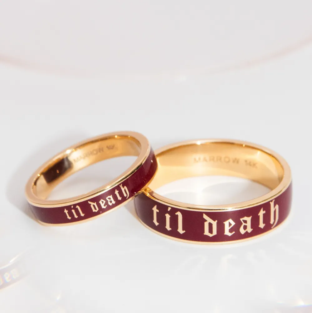 Marrow Fine Anniversary Gifts | Sammi's Favorites^Til Death Cherry Mocha Enamel Band - 6mm