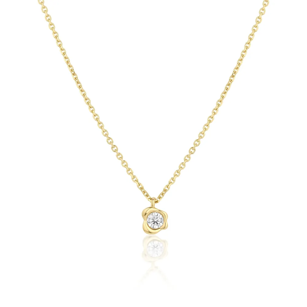 Marrow Fine For The Bride-to-be | Anniversary Gifts^White Diamond Abstract Bezel Necklace