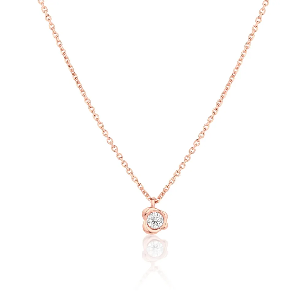 Marrow Fine For The Bride-to-be | Anniversary Gifts^White Diamond Abstract Bezel Necklace