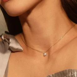 Marrow Fine For The Bride-to-be | Anniversary Gifts^White Diamond Abstract Bezel Necklace