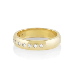 Marrow Fine Men's Bands | Eternity Bands^White Diamond Burnished Teddy Band - 5mm