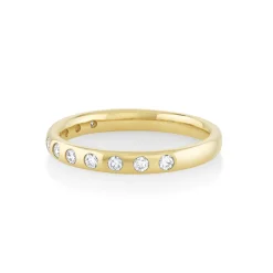 Marrow Fine Eternity Bands | Wedding Bands^White Diamond Burnished Teddy Band - 2.5mm